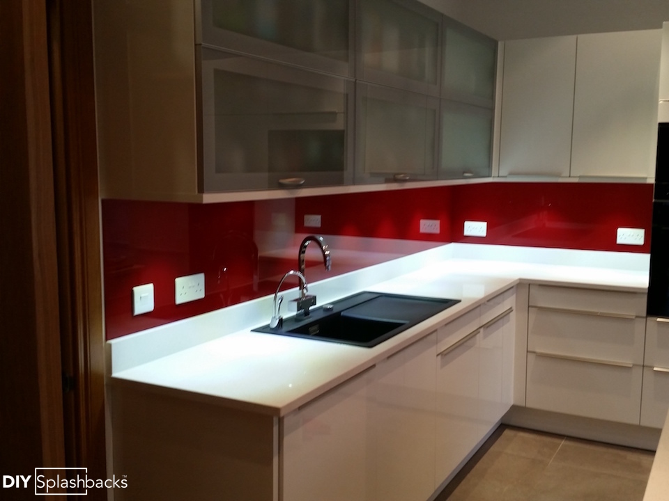 Farrow and Ball Rectory Red Glass Splashbacks