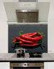 Picture of Chillis on black Splashback