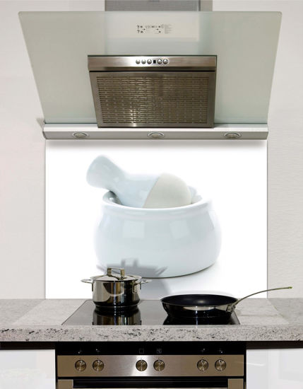 Pestle and Mortar Glass Splashback