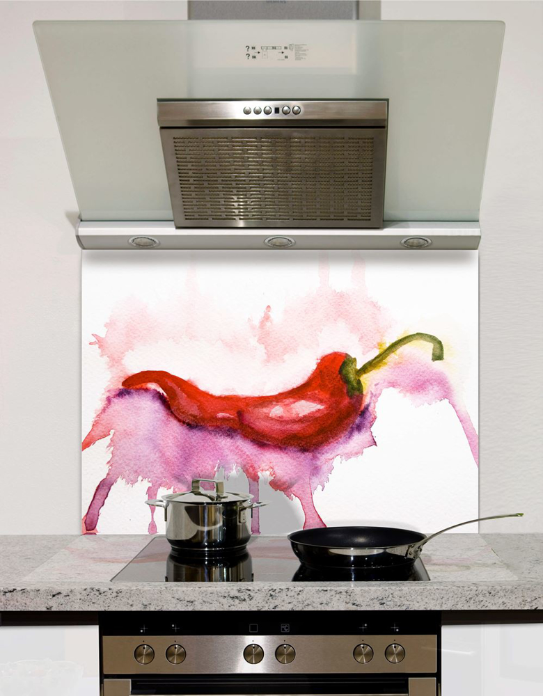 Picture of Watercolour Red Hot Chilli Splashback