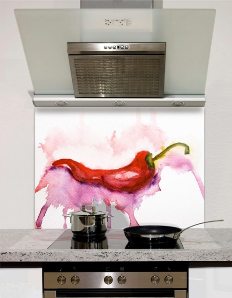 Picture of Watercolour Red Hot Chilli Splashback