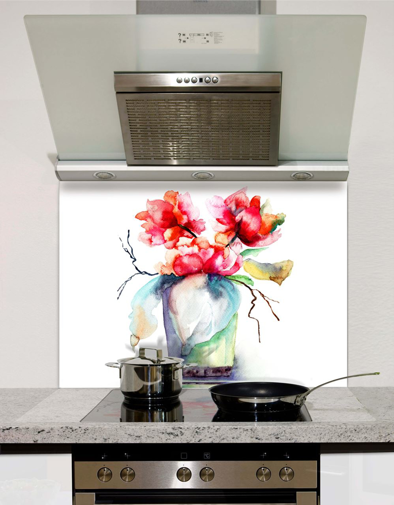 Picture of Watercolour Peony Splashback