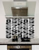 Picture of Retro Flowers and Leaves Greyscale Splashback