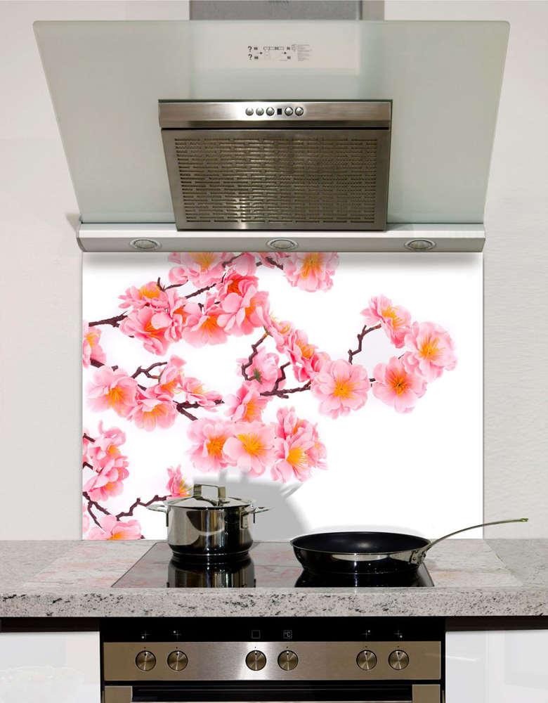 Picture of Close up of pink flowers Splashback