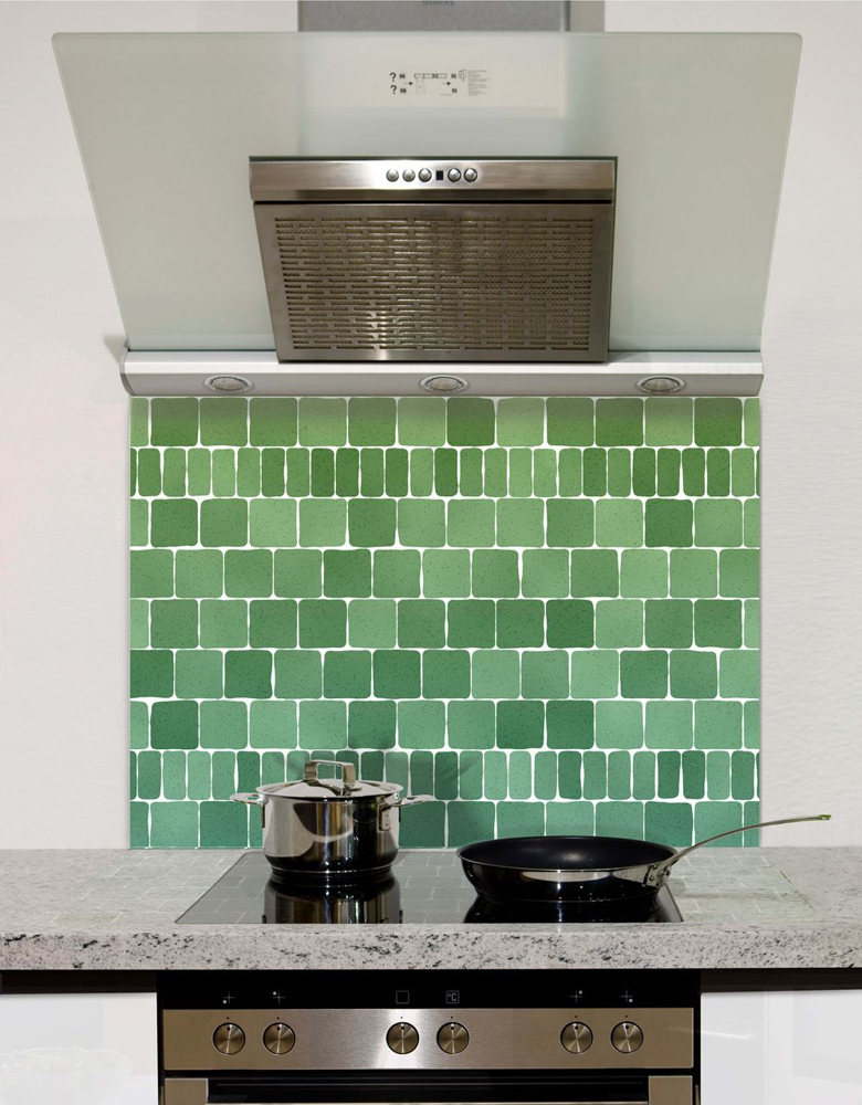 Picture of Moss green mosaic Splashback