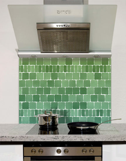Picture of Moss green mosaic Splashback