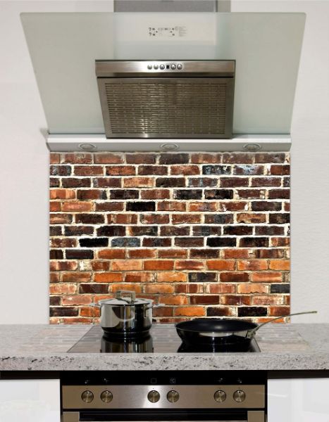 Reclaimed brick Glass Splashback