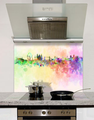 Picture of Watercolour London abstract Splashback