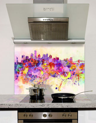 Picture of Watercolour New York skyline Splashback