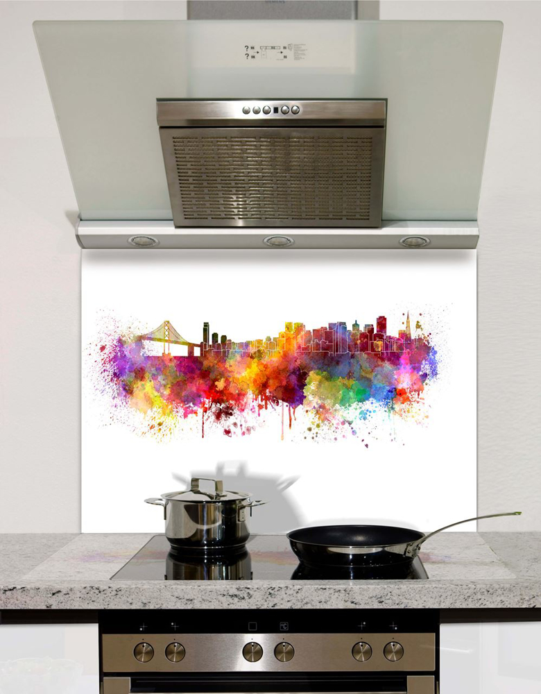 Picture of Watercolour San Francisco Splashback