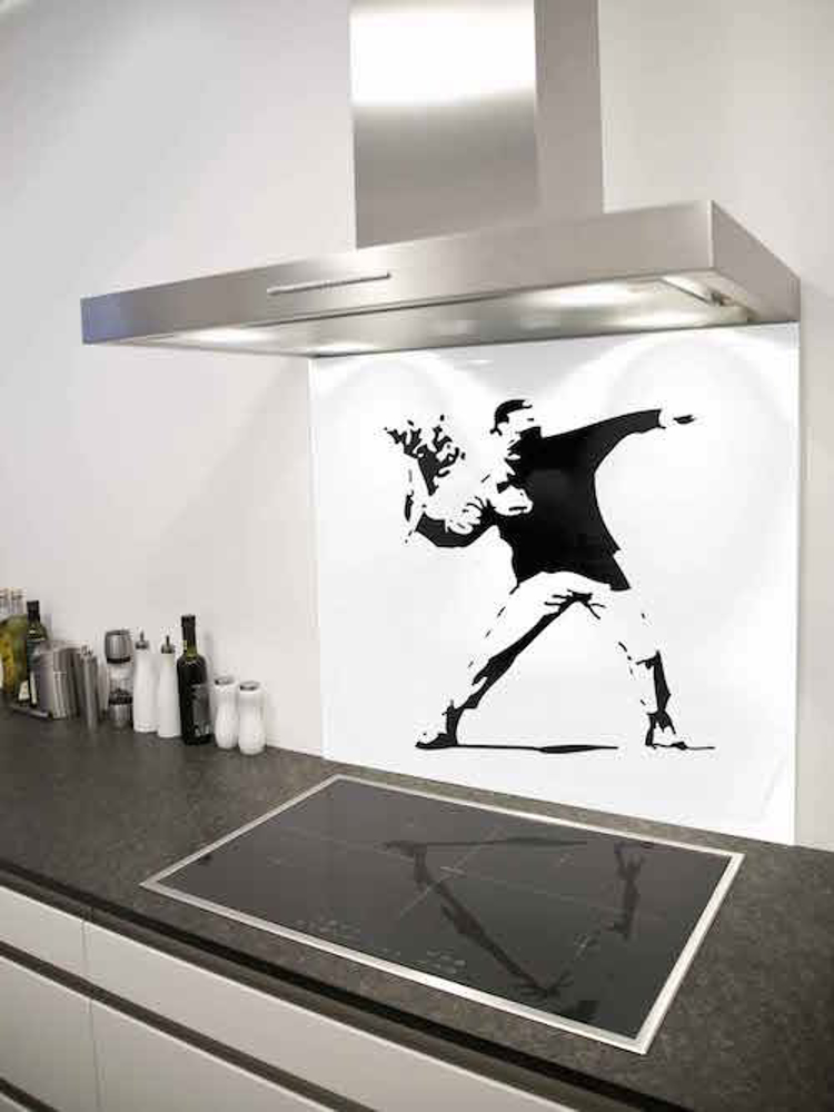Picture of Banksy flower thrower Splashback