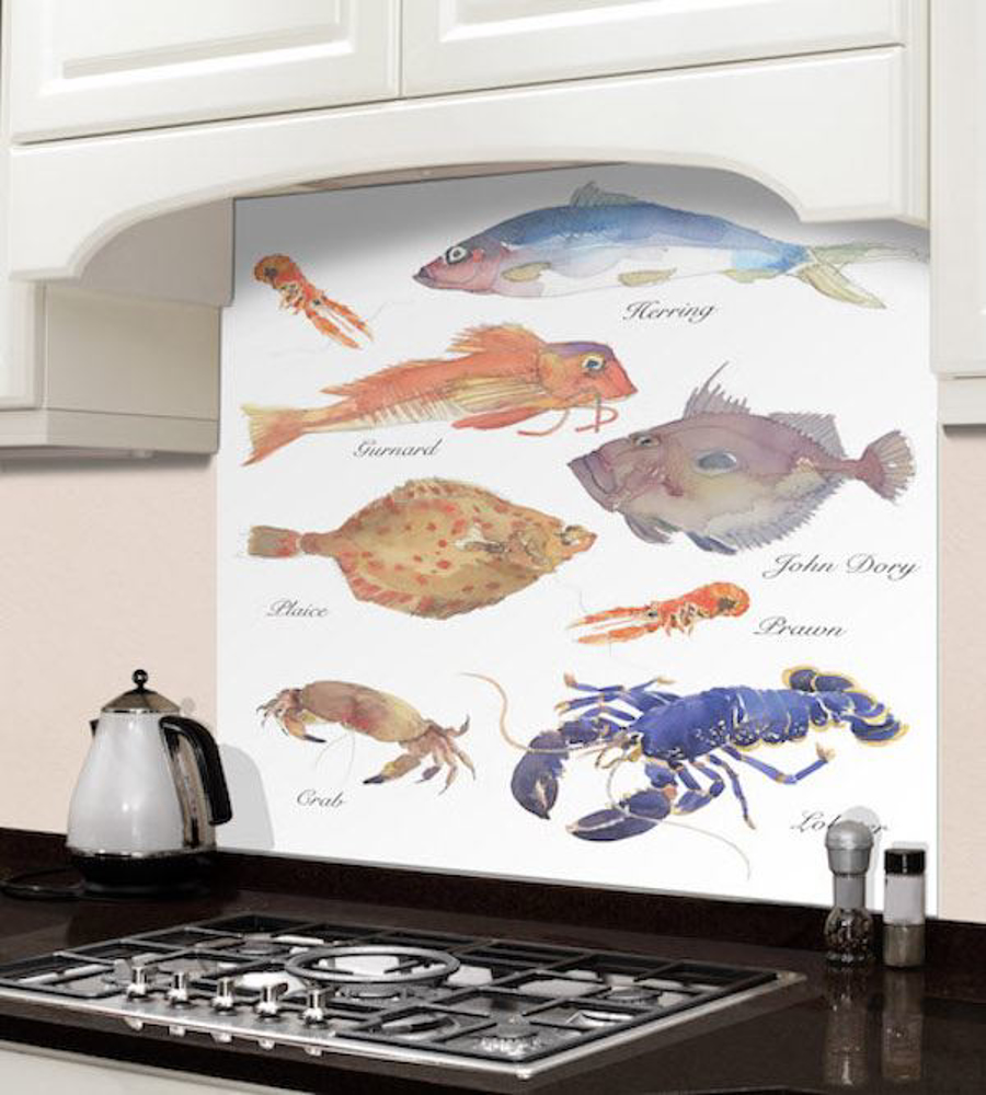 Picture of Barbara Allen Fish Varieties Splashback