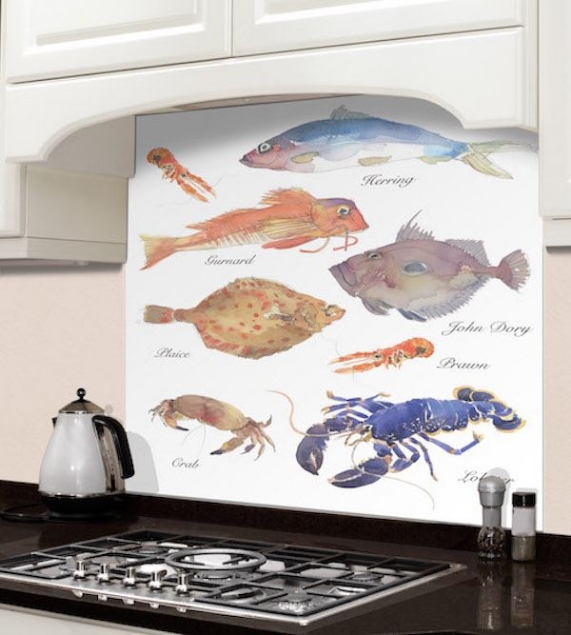 Picture of Barbara Allen Fish Varieties Splashback