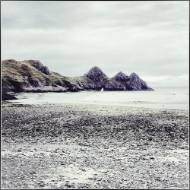 Picture of Three Cliffs Bay - Greyscale