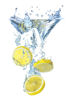 Picture of Sliced lemons in water splashback