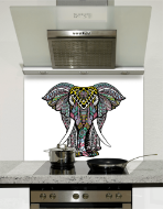 Picture of Indian Elephant Mandala Glass Splashback