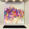 Picture of New York Watercolour Glass Splashback (standard size)