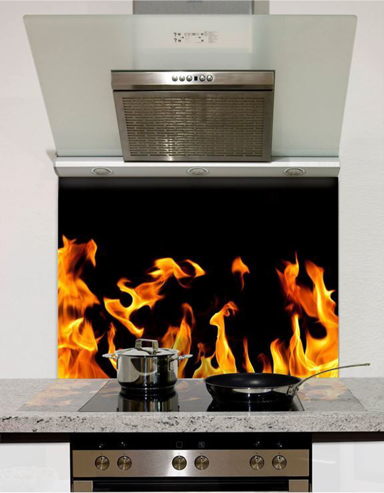 Picture of Flames Glass Splashback (standard size)