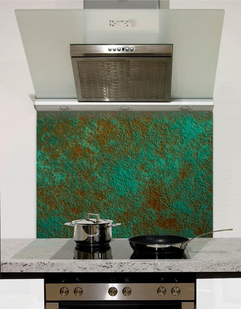 Picture of Oxidised Copper Glass Splashback (standard size)
