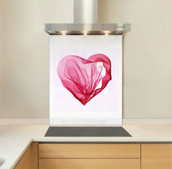 Picture of Pink Silk Heart Splashback