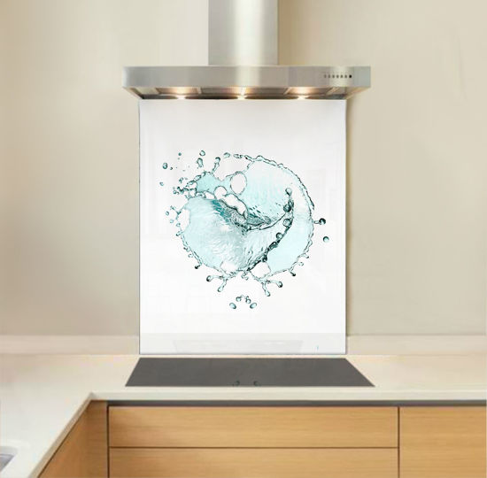 Picture of Circle of Water Glass Splashback