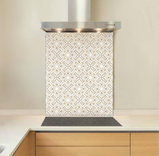 Picture of Metallic Fretwork Splashback