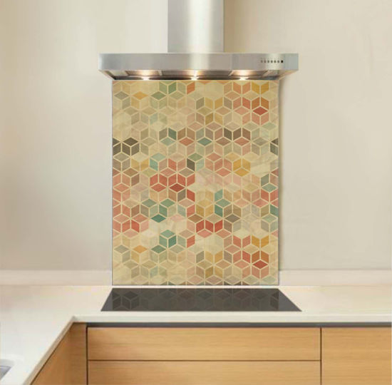 Picture of Pastel cubes Splashback