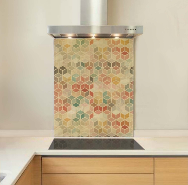 Picture of Pastel cubes Splashback