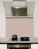 Pink Parchment Glass Kitchen Splashback