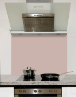 Pink Parchment Glass Kitchen Splashback
