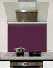 Deep Aubergine Glass Kitchen Splashback
