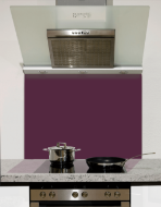Deep Aubergine Glass Kitchen Splashback