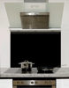 Jet Black Glass Kitchen Splashback