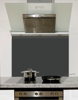 Almost Black Glass Kitchen Splashback