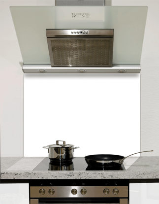 Pure White Glass Kitchen Splashback
