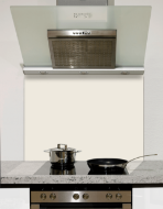 White Chiffon Glass Kitchen Splashback