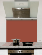 Tin Red Glass Splashback