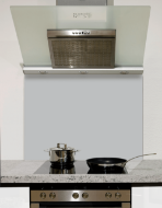 Modest Grey Glass Splashback