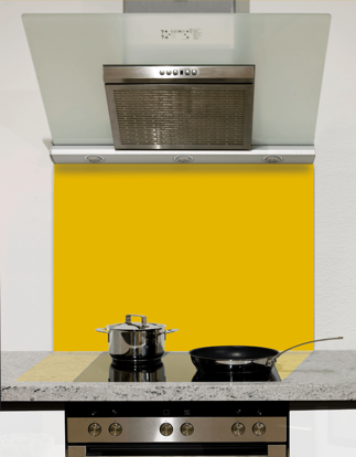 Molten Yellow Glass Splashback