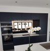 Bronze mirror splashback