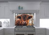 Digital Highland Cow Glass Splashback
