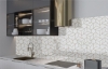 Gold Geometric Glass Splashback