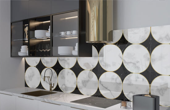 Marble Circles Splashback