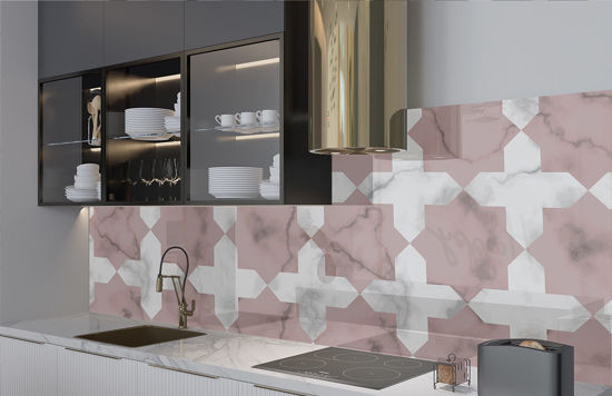 Pink Marble Star Splashback