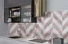 Pink Marble Chevron Splashback