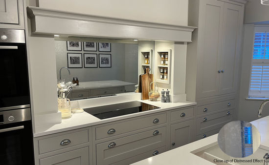 DIstressed Mirror Splashback	
