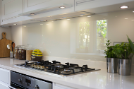 White Glass Splashback