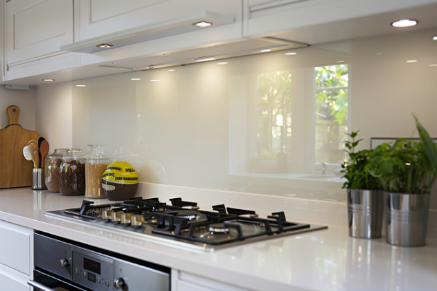 White Glass Splashback White Glass Splashback