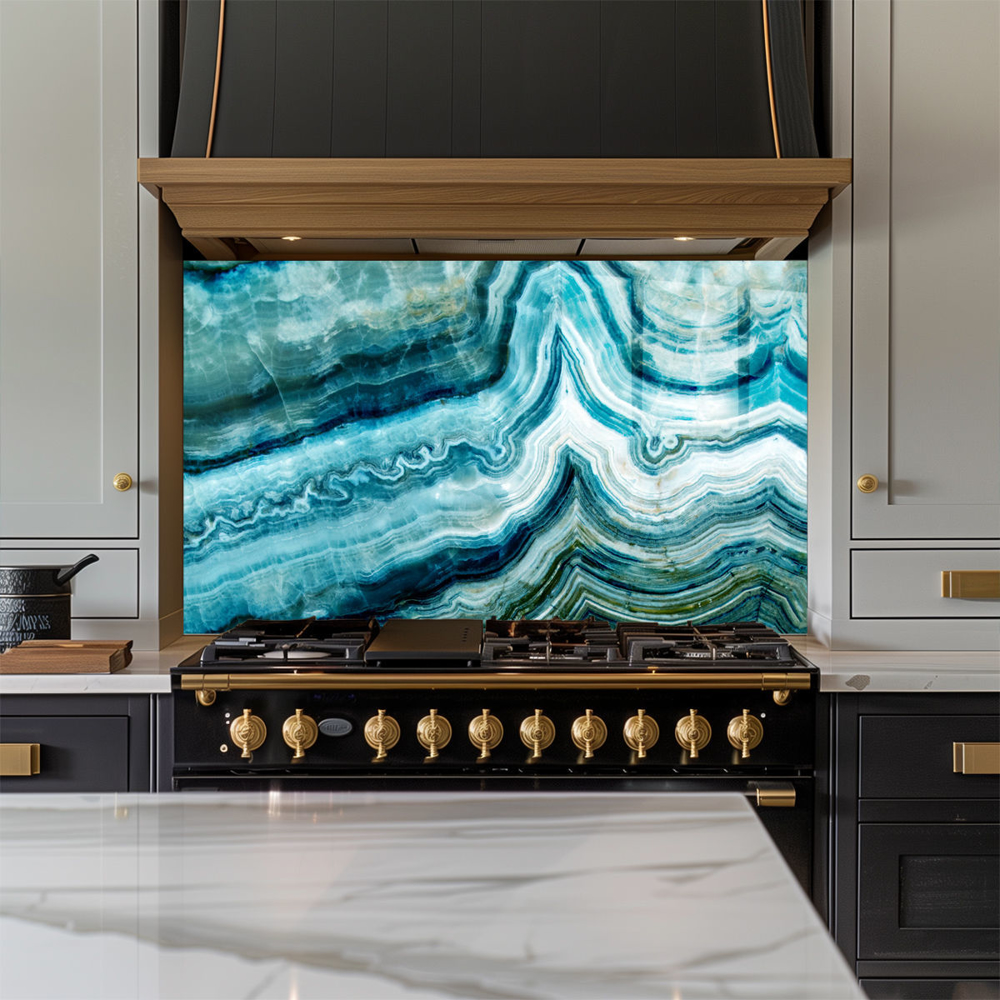 Picture of Blue Onyx Splashback