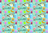Picture of Breakfast multi duck egg blue Glass Kitchen Splashback